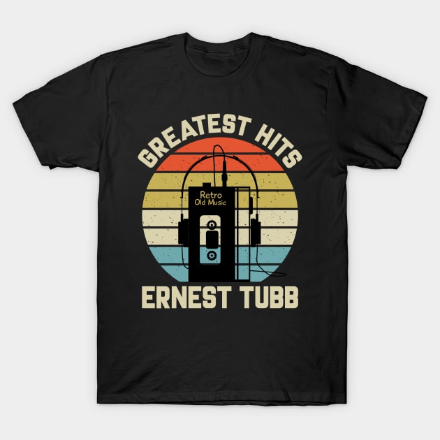 Greatest Hits Ernest Retro Walkman Tubb Vintage Art T-Shirt by Dinosaur Mask Store